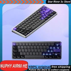 Nuphy Air60 He Teclado mecánico Esports bajo eje magnético disparador rápido baja latencia 61 teclas enchufe caliente teclado para juegos personalizado