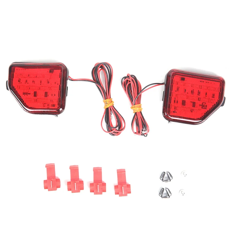 A44F-1Set Car Rear Bumper Fog Light Warning Signal Light For Jeep Wrangler JL 2018-2023