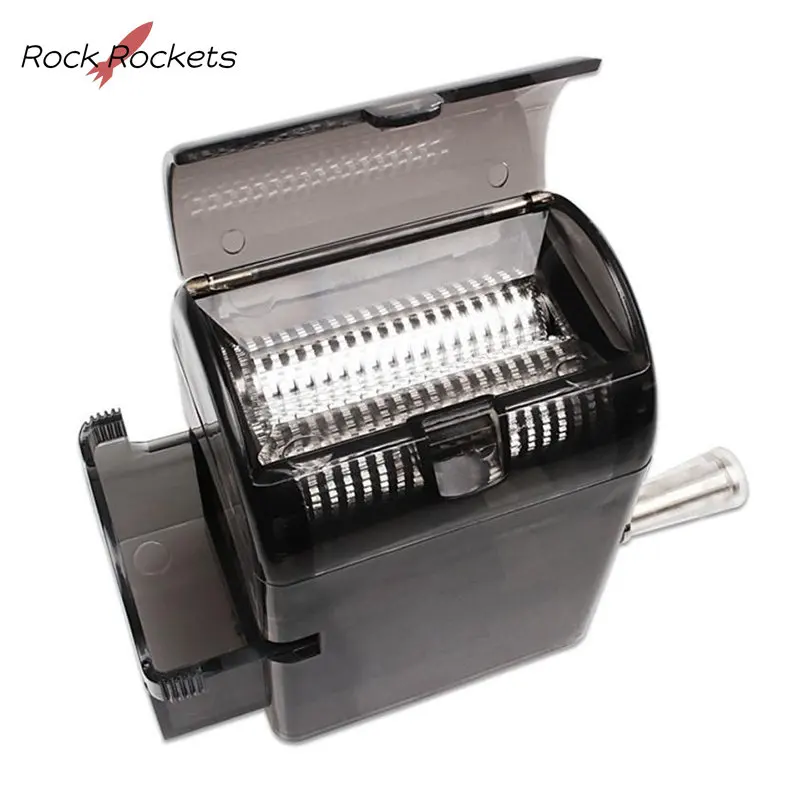 R&R Manual Hand Tobacco Grinder High Efficient Grass Crank Cutter with Storage Box Muller Shredder for Smoking Home Accessories