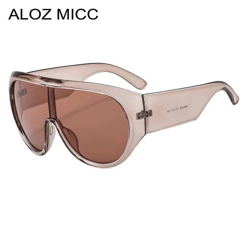 Retro Oversized Sunglasses Men Women One Piece Frame UV400 Unisex Oversized One Piece Sunglasses For Women Men Fashion Vintage  main image 2