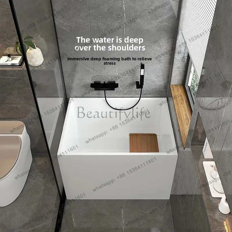 adult small apartment overall mini deep bubble freestanding removable bathtub bath acrylic bathtub