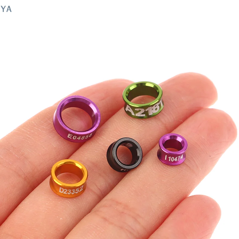 【YA】10Pcs Aluminum Parrot Leg Rings Pigeon Foot Rings Bird Parrot Feeding Identification Outdoor Flying Training Tools Supplies