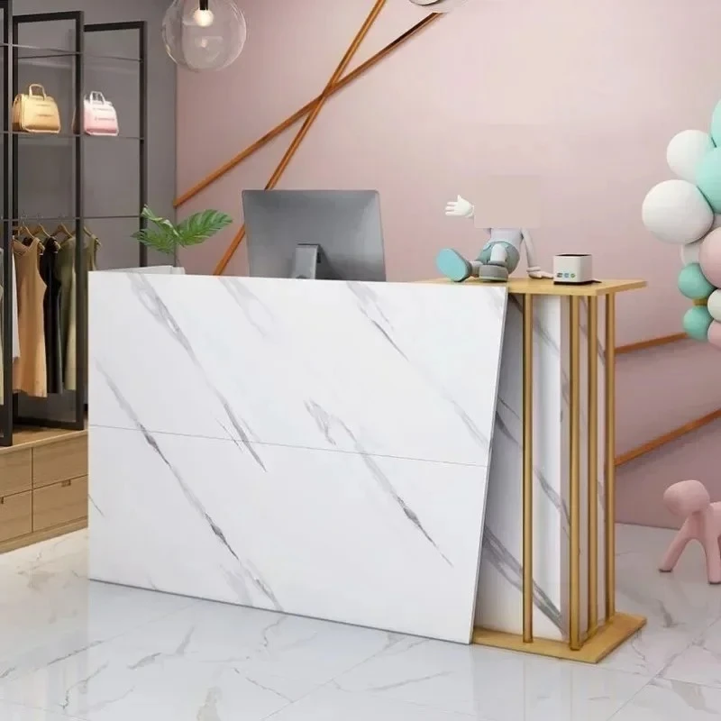 Modern Reception Desk Counter Supermarket Shop Clothing Bar Counter Beauty Salon Barber Shop Hair Salon Cashiers L e