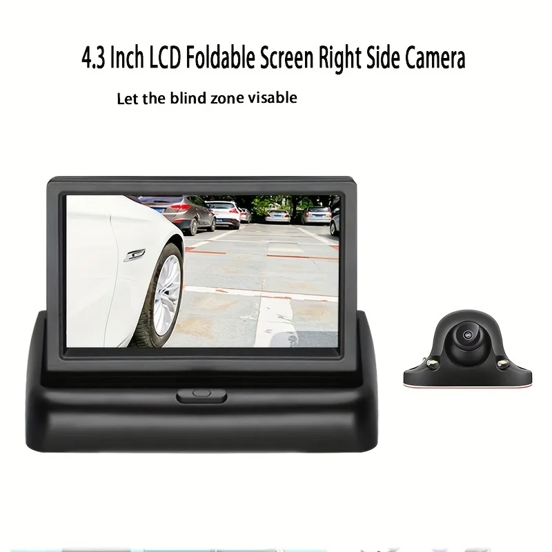 4.3 Inch Foldable Display Right Side Camera For Blind Zone Area Car Monitor  With PAL/NTSC,Car Blind Spot Side View Camera