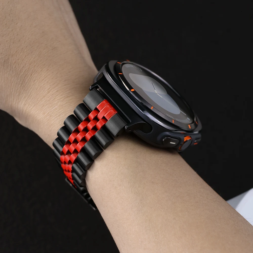 Ремешок из нержавеющей стали для Samsung Galaxy Watch Ultra 2025, металлический деловой ремешок для Samsung Watch Ultra 47 мм, сменный браслет