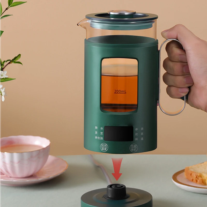 Мини-чайник электрический стеклянный с нагревом и регулируемой температурой, 220 В