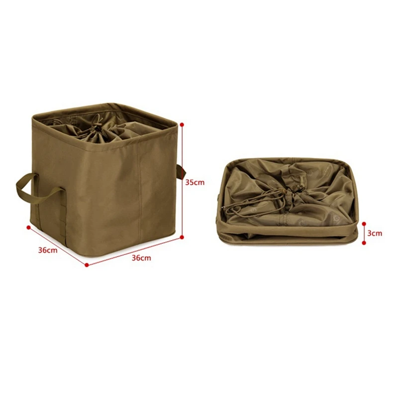 Cesta de almacenamiento plegable portátil para exteriores, bolsa de almacenamiento impermeable, bolsa de herramientas de gran capacidad de poliéster, Protector Plus