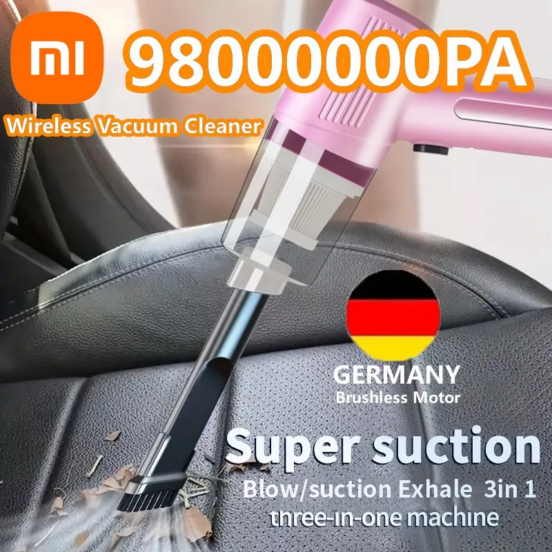 Xiaomi Mini Wireless Car Vacuum Cleaner Portable Multifunctional High-power Suction and Blowing Integrated Cleaning Appliance