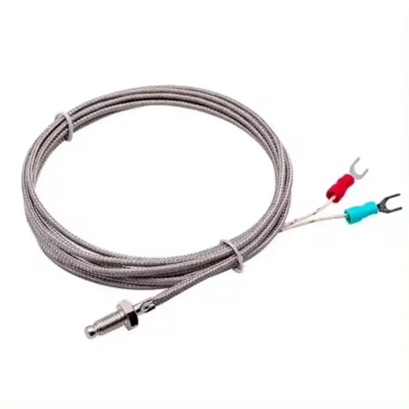 K-type E-type thermocouple compression spring screw type thermocouple M6/M5/M8 thread temperature sensor