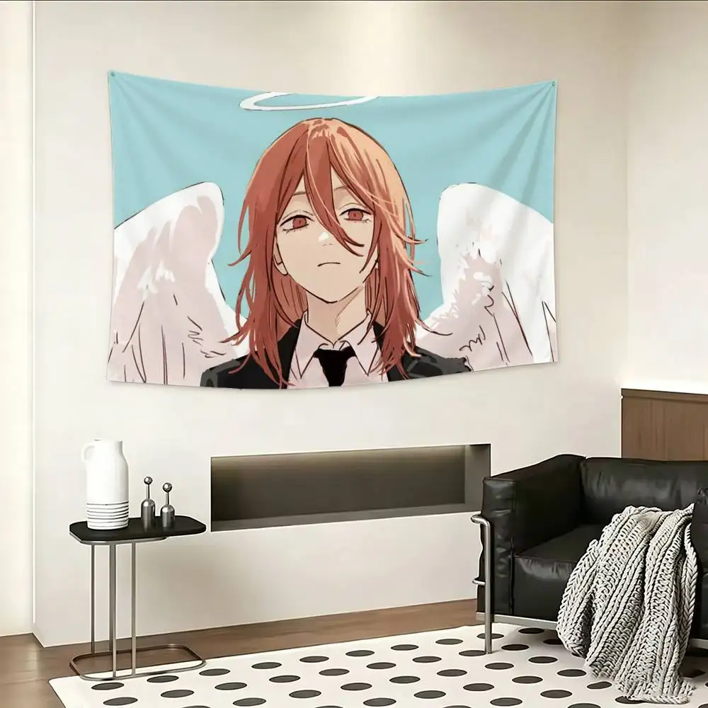 Angel Devil Anime Character  Flags Wall Hanging Background Art Banner for Bedroom Home Outdoor Decor