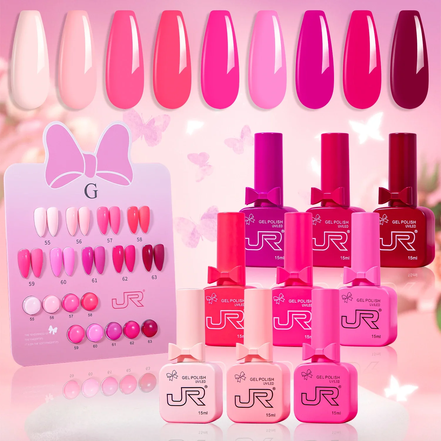 

15ml 90Pcs 0.5Oz Gel Nail Polish Set colorful Bottle Soak Off Gel Polish Kit Nail Art Manicure Salon DIY at Home for Women