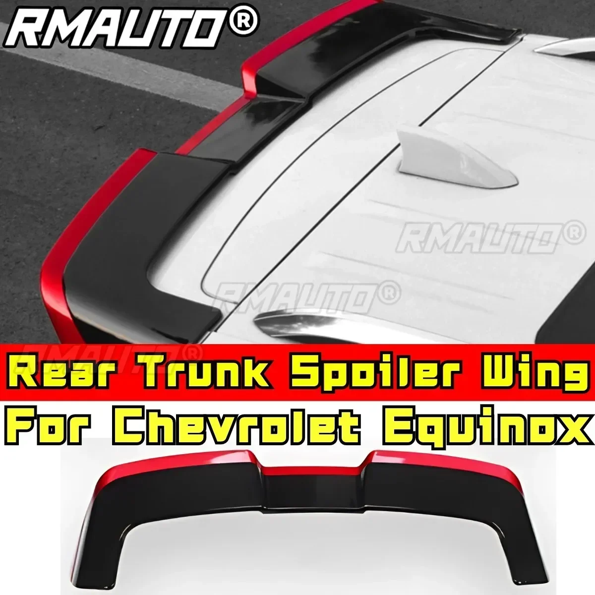 For Chevrolet Equinox Body Kit Rear Spoiler Rear Wing Glossy Black Red Sport Style Trunk Spoiler Trunk Wing Car Accessories