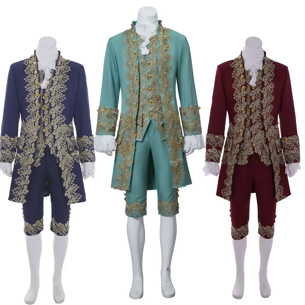 Traje de Cosplay de caballero británico del siglo, traje Tudor victoriano renacentista, disfraz de María Antonieta, traje rococó para hombre