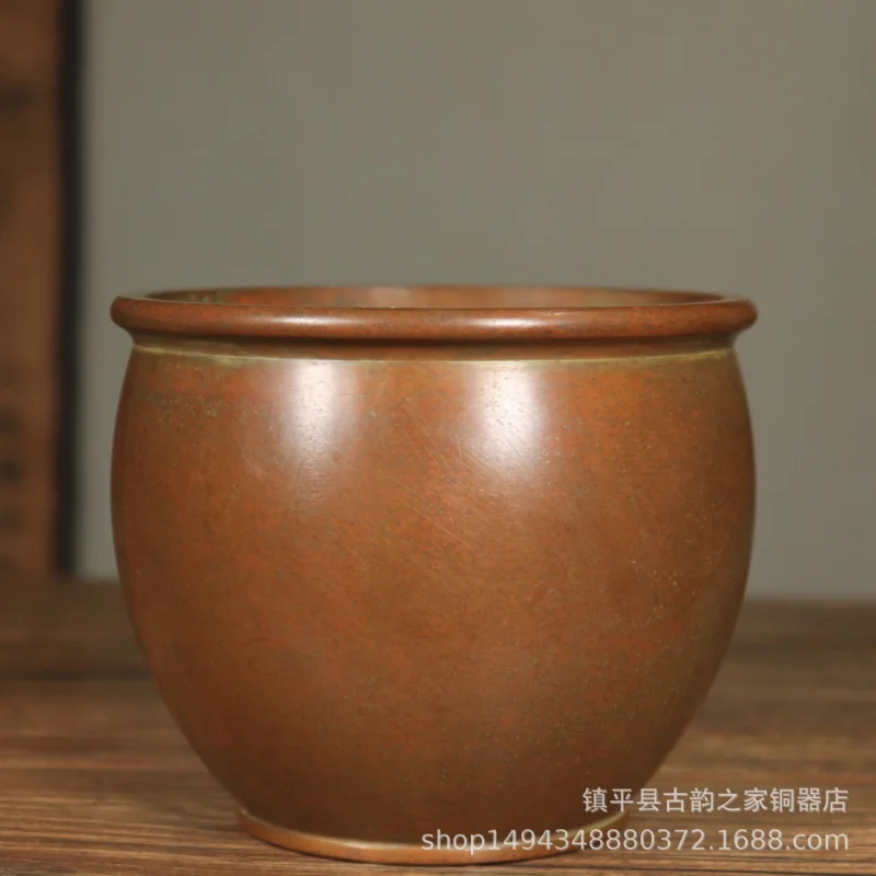 

Brass Burner Double Lion Ear Cylinder Copper Incense Holder Home Indoor Worship Decoration Ornament Mult