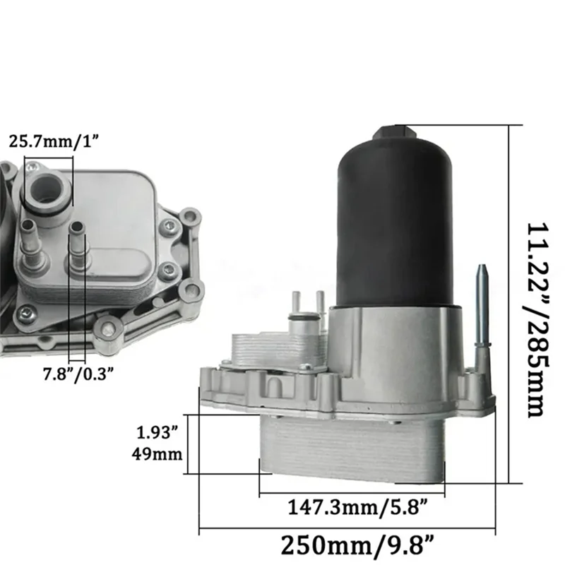 R1-LR009570 زيت محرك السيارة برودة مبادل حراري فلتر زيت ل ديسكفري 3 2005-2009 ديسكفري 4 رينج روفر سبورت 05-09