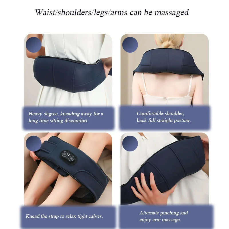 مدلك للرقبة بالأشعة تحت الحمراء قابل لإعادة الشحن ، محاكاة ثنائية الاتجاه ، عجن الصحافة ، ظهر شبه منحرف ، شال تدليك بضغط ساخن