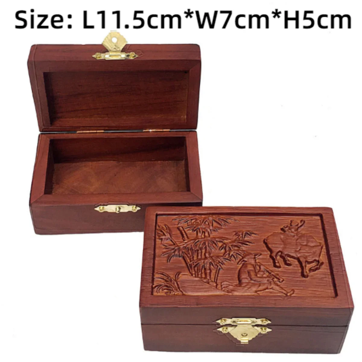 

11.5cm Wholesale Vietnamese Pearwood Handmade Vintage Jewellery Photo Business Card Tarot Card Holder Wooden Christmas Gift Box