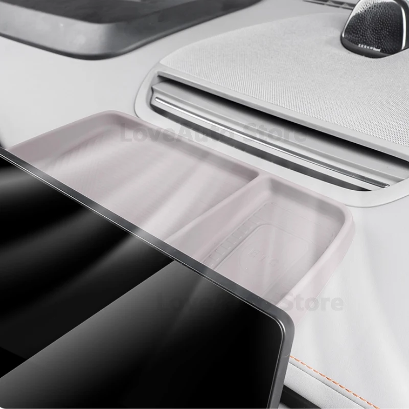 

Для ZEEKR 007 GT 2024 2025 автомобильный силиконовый ящик для хранения экрана центрального управления, коробка для салфеток, навигационный экран, задний ящик для хранения