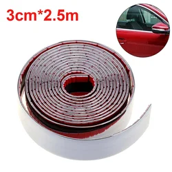 Car Universal Body Trim Strip Front/rear Bumper Anti-collision Strip Self-adhesive Chrome Molding Trim Strip Tape Car Decoration