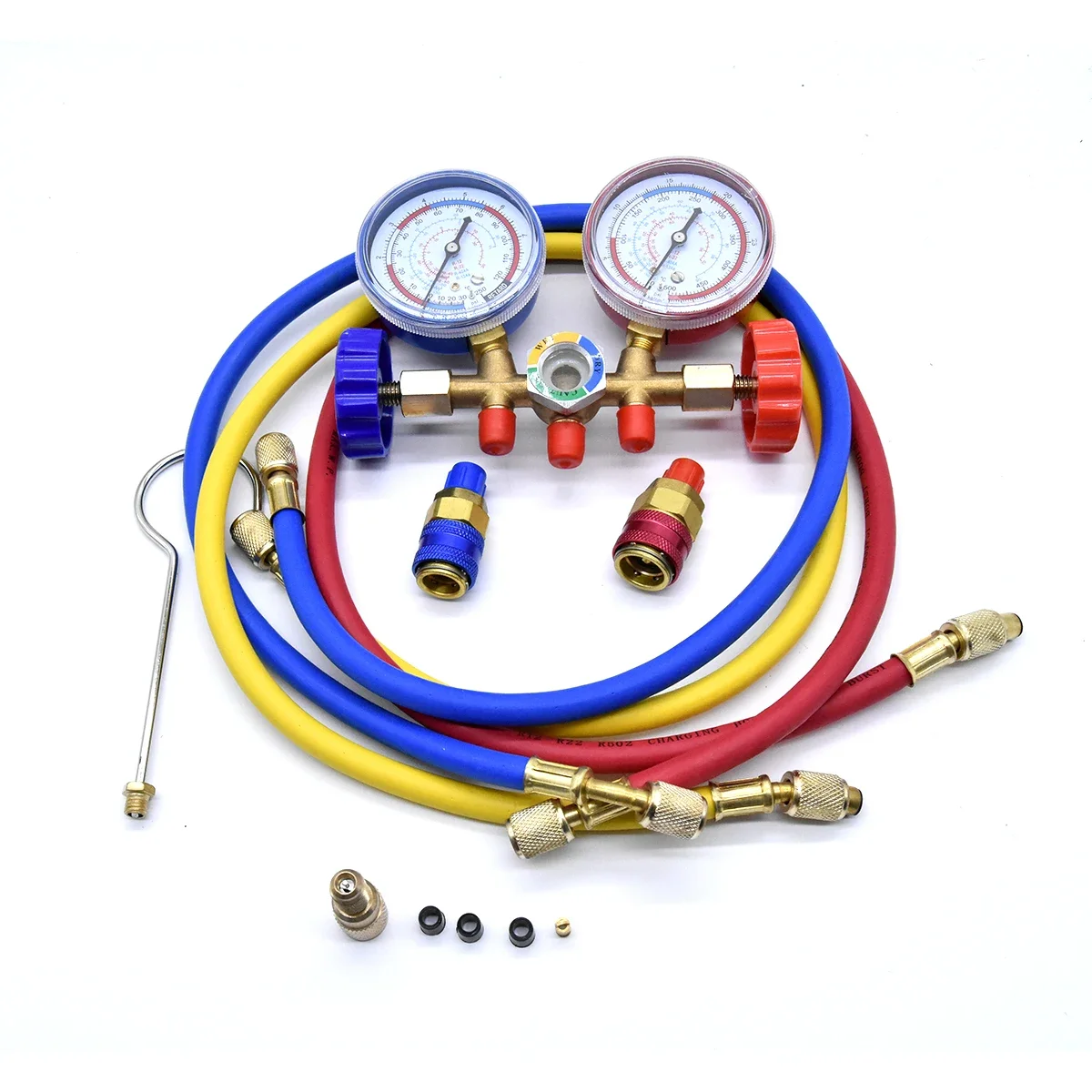 Auto Refrigerant H/L Quick Coupler Manifold Gauge Tool Set Car HVAC A/C Refrigeration Kit Manifold Gauge Set for R22 R12 R134A