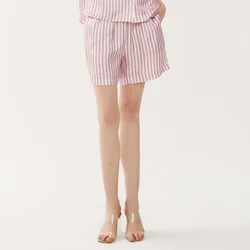 K1433W In Stock Luxury Striped Women Summer Shorts High Waist Shorts For Woman Clothes Ladies Short Pants