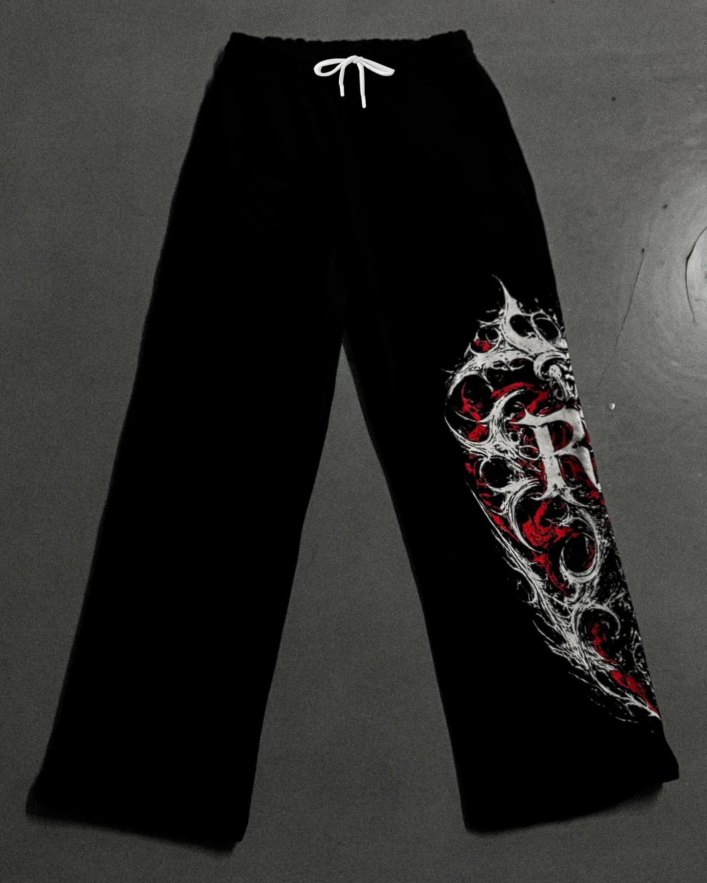 2026 Y2K Schwarz-Weiße Totenkopf-Gothic-Freizeithose Herren Amerikanische Retro-Punk-Dunkel-Jogginghose Harajuku-Trend-Sweatpants – Detail 11