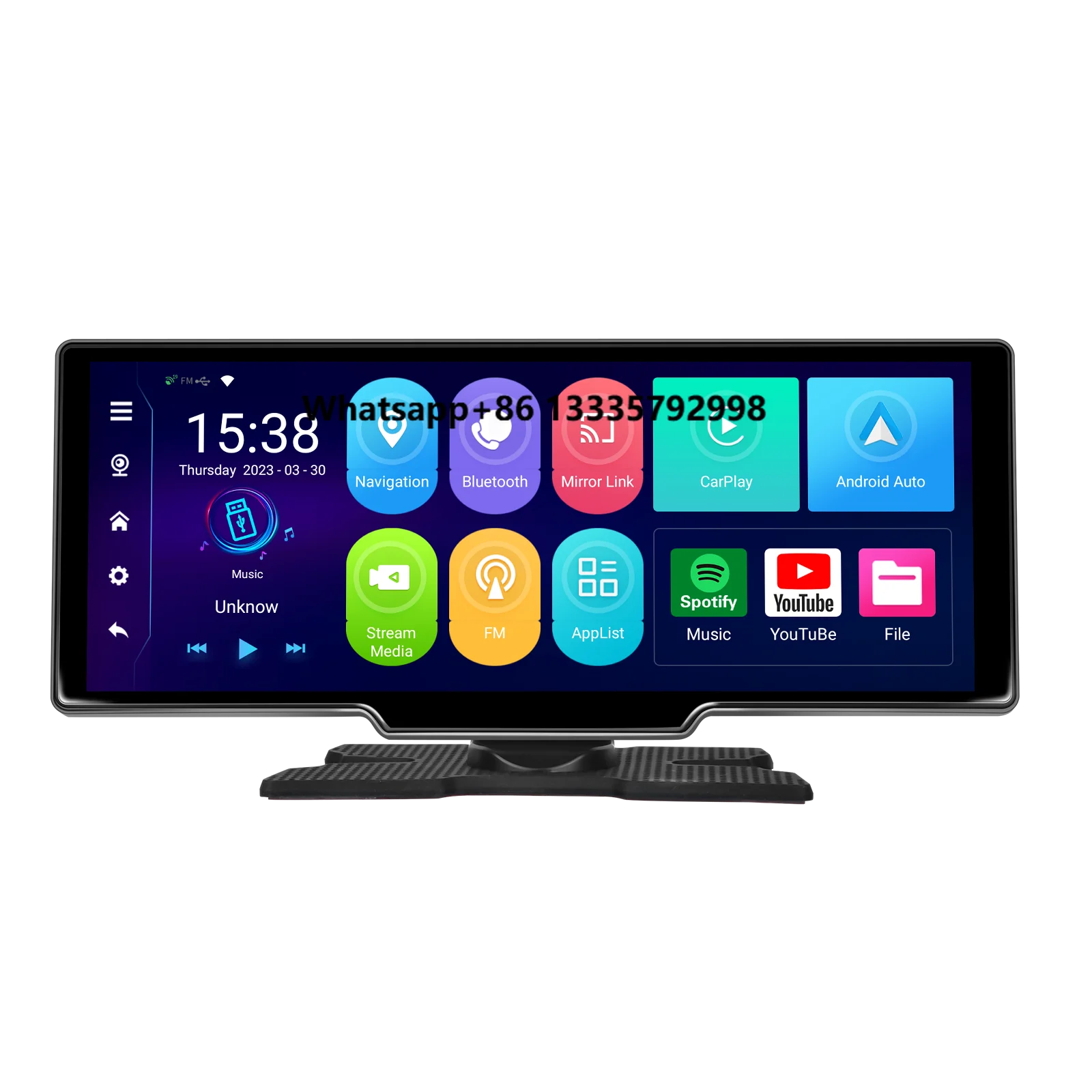 

A3372 10.26 Inch Android 13 Carplay Screen for Carplay & Android Auto Wireless Link Car GPS App Stores Built in