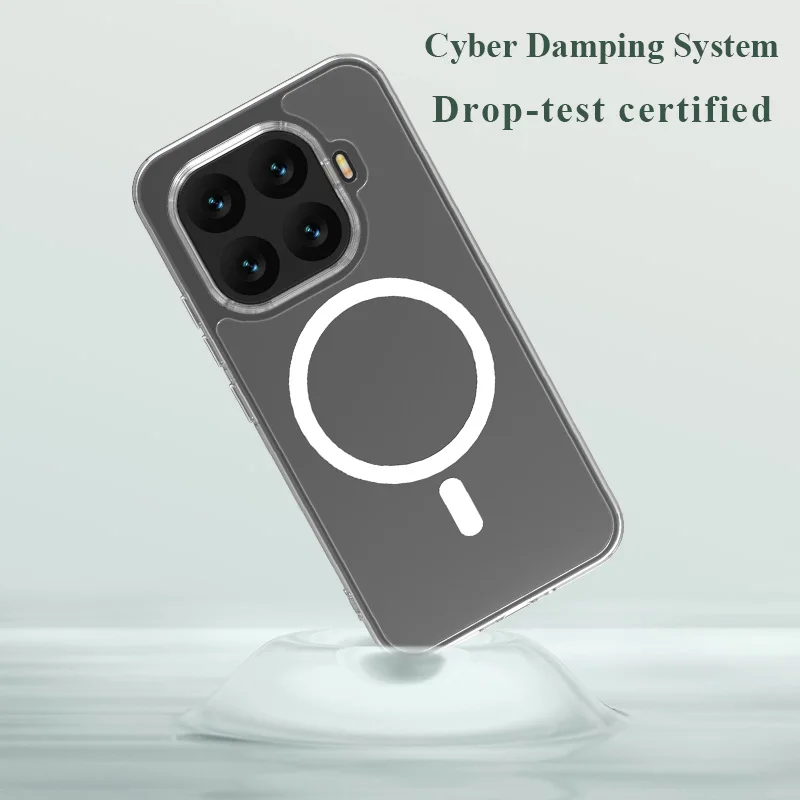 حافظة هاتف مغناطيسية شفافة عالية الدقة لهاتف Xiaomi 15T Pro/Mi 15T زوايا وسادة هوائية مضادة للخدش مضادة للخدش من البولي يوريثان الحراري + PC حافظة صلبة شفافة #5