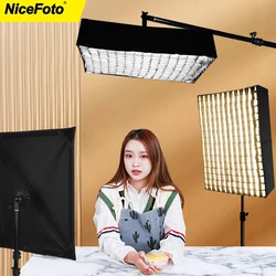 NiceFoto 100w Flexible Cloth Lamp Photography Live Fill Light Portable Portrait  Photo Shooting Video Lighting