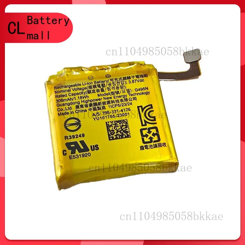 High Quality NEW G495N Rechargeable Battery 306mAh 3.87V For Google Pixel Watch 2 Watch