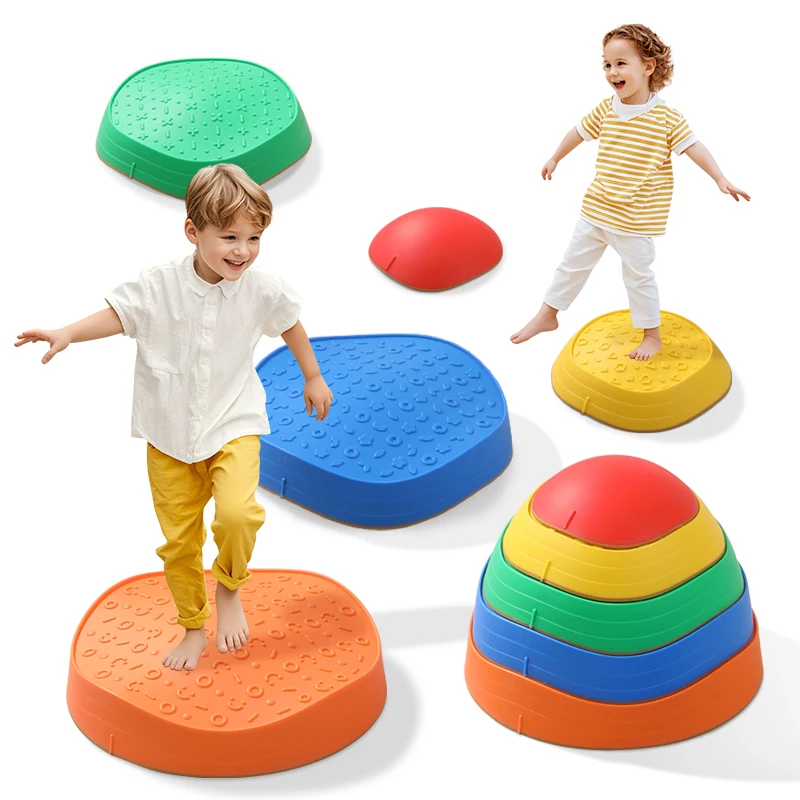 sensory toys for toddlers 3456，5Pcs Stepping Stones for Kids - Non-Slip Edging Kids Stepping Stone, ，Rainbow color,birthday