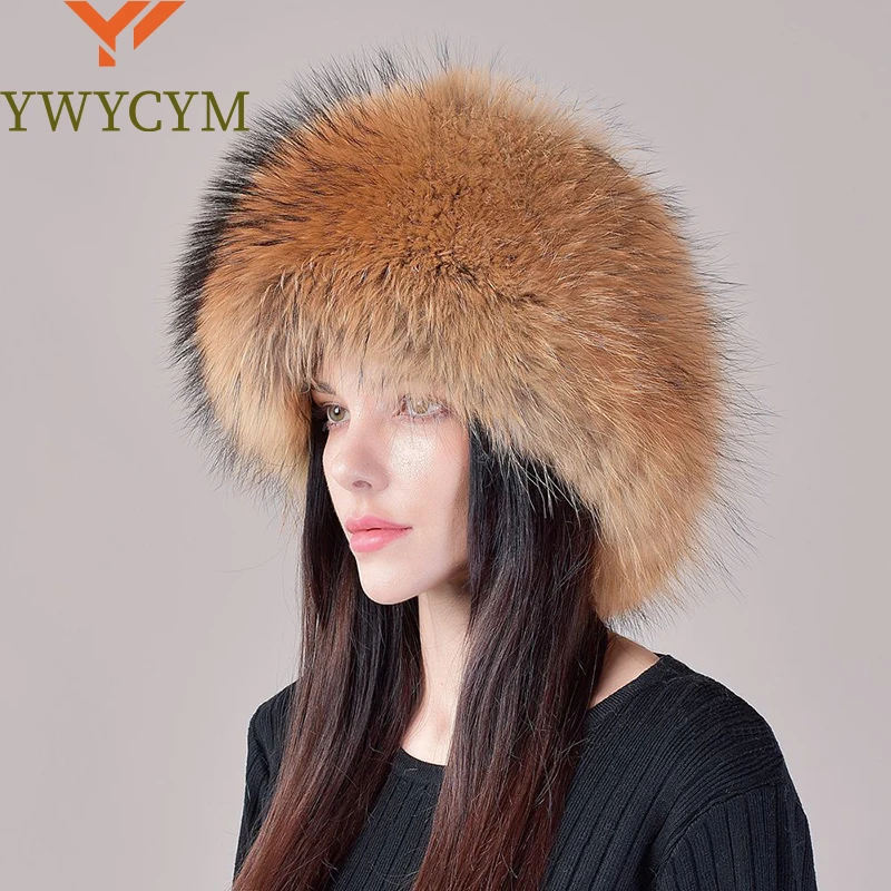 

Hot Sale 100% natural Fox Fur Hat Fashion Women Cap Thick Fur Cap Winter Warm Hat Female Fashion For Women Hat With Earmuffs Hat