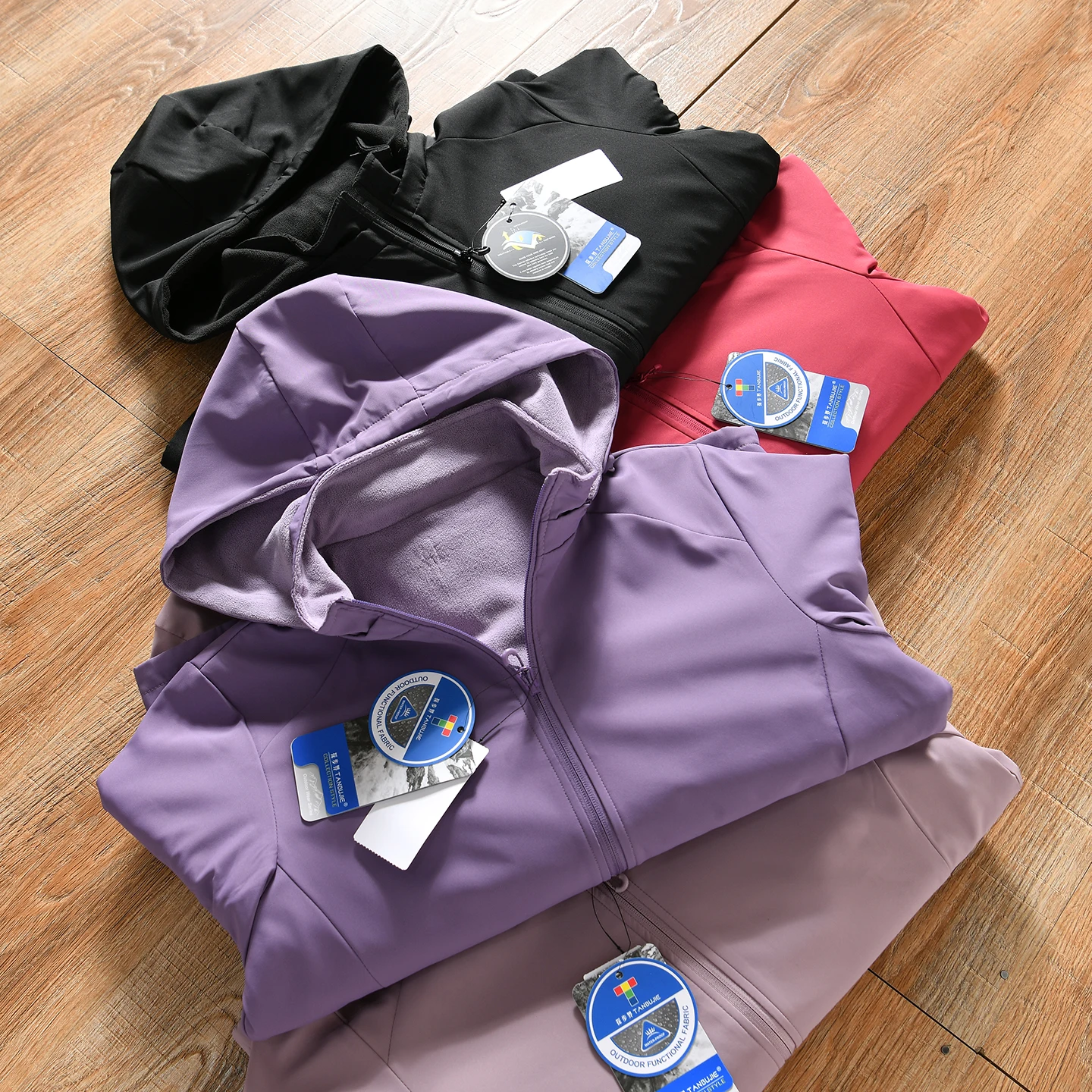 Double-Sided Wear Fleece-Lined Sports Jacket Outerwear for Couples Autumn Winter Outdoor Warmth Standard Fit Polyester Nylon ...