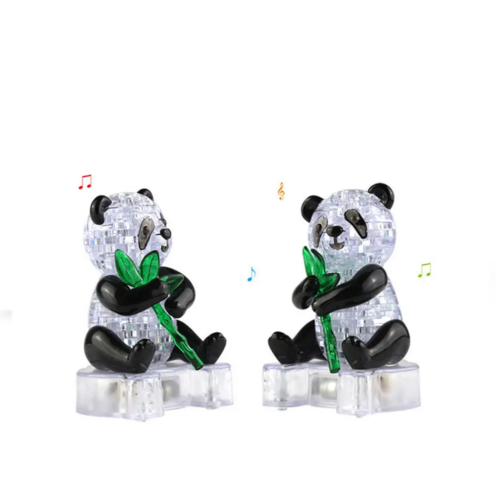 

1Pcs Crystal 3D Panda Puzzle DIY Desktop Decoration Home Office Cognitive Brain Development Gift 3D Panda
