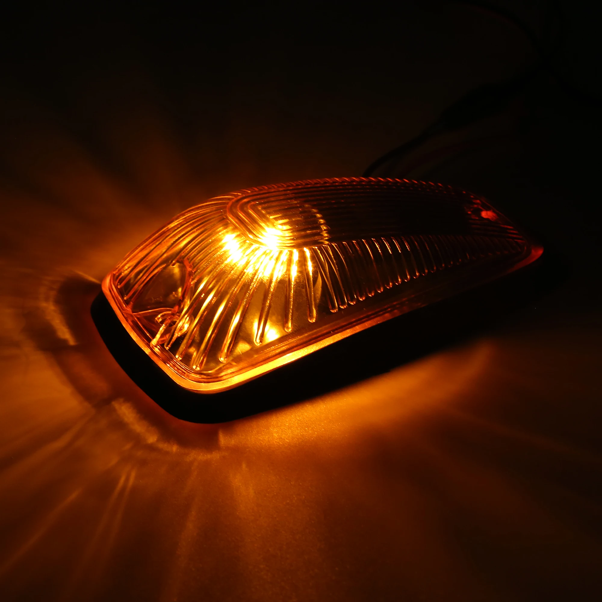 5PCS Amber/White/Smoked Chevy/GMC Cab Roof Running Car Light Cover Base with T10 5050 LED Bulbs for 1500 2500 3500 Pickup Trucks
