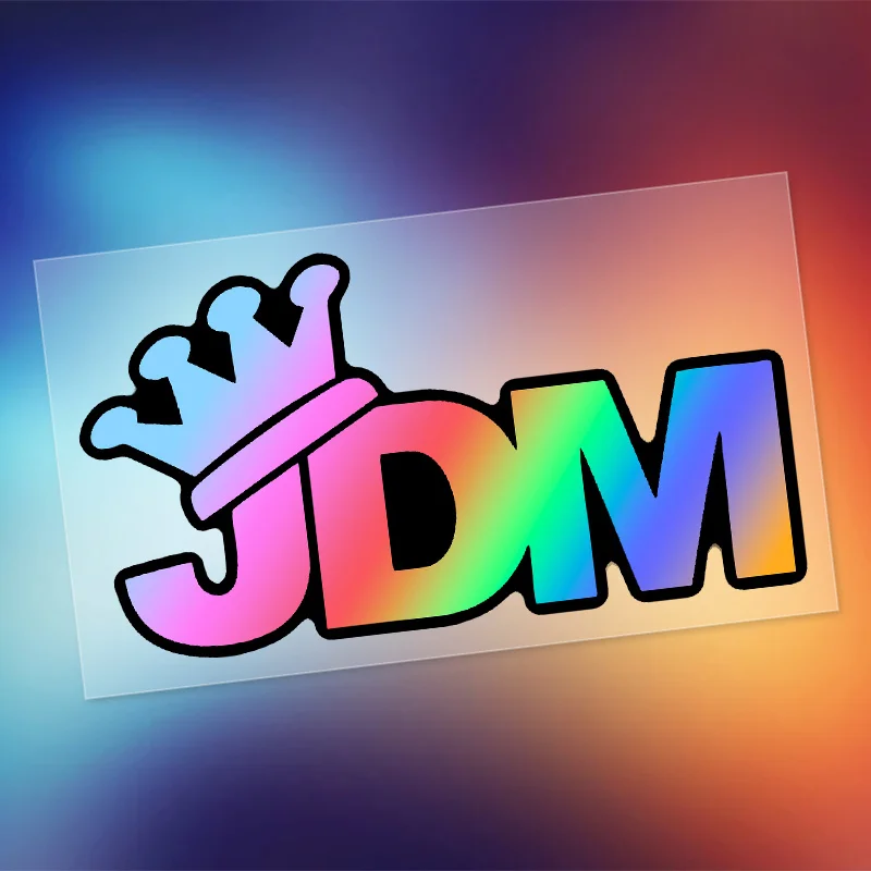 

1 шт. JDM Корона Радуга Градиент Стикер Водонепроницаемая наклейка для автомобиля Ноутбук Высокая адгезия Автомобильный декор