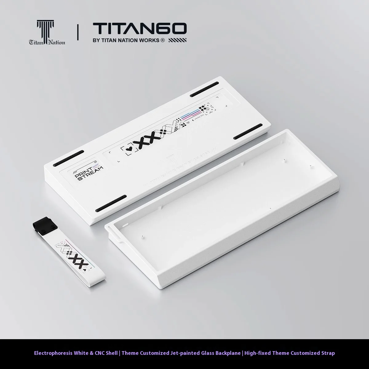 Titan Nation Titan60 Mechanical Keyboard Shell Aluminium Alloy Keyboard Shell CNC GH60 Wooting Customize Keyboard Case Accessory