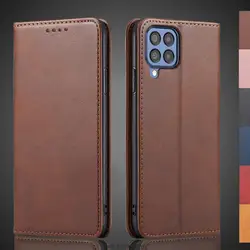 Magnetic attraction Leather Case for Samsung Galaxy M33 (M33 5G) Holster Flip Cover Case Wallet Phone Bags Capa Fundas Coque