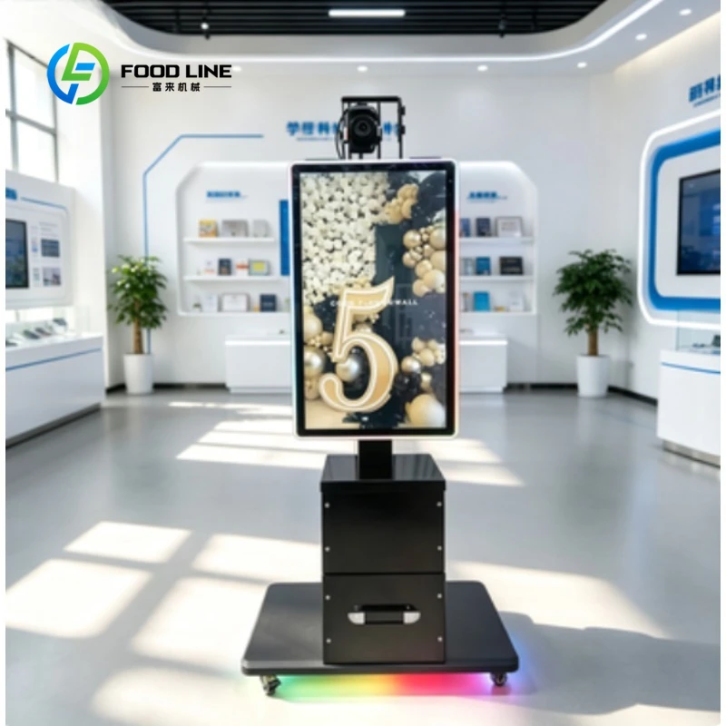 Custom AI Powered Gesture Control Photography Robot, Smartphone Compatible Selfie Photo Booth for Live Streaming Party Events