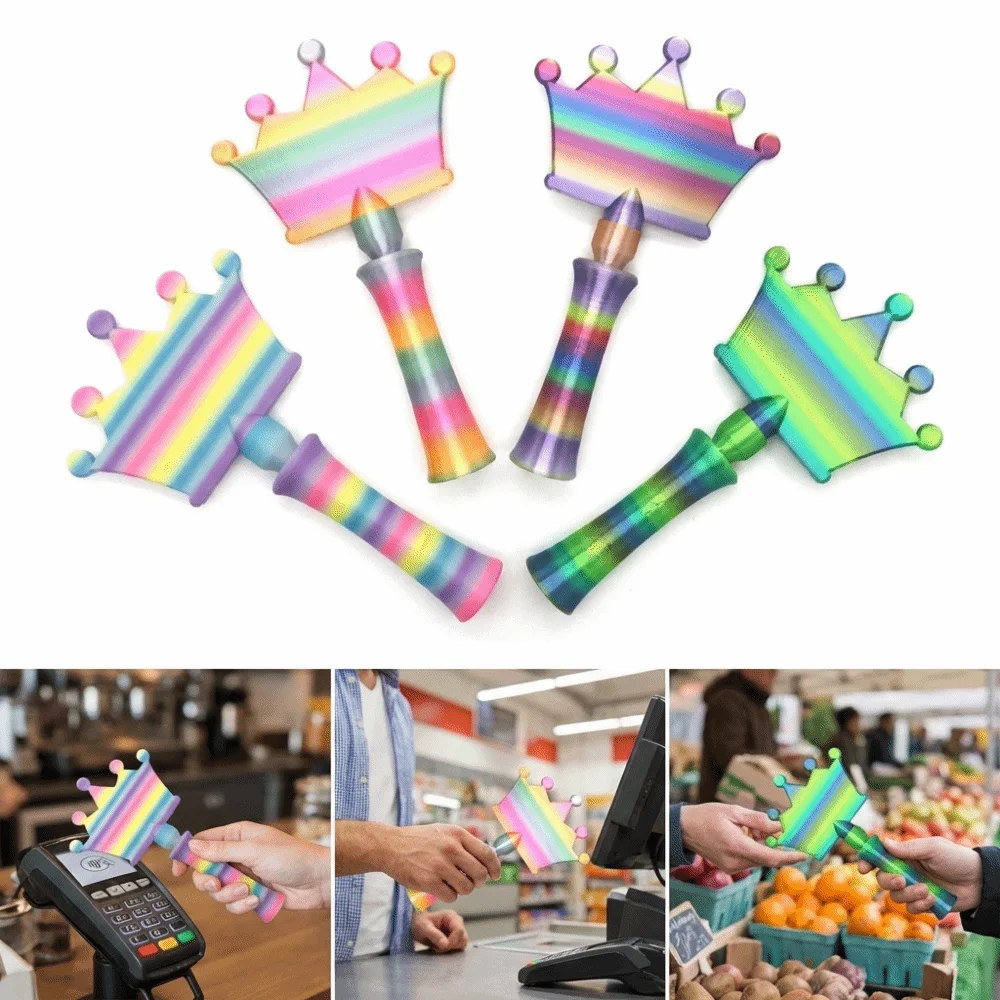 

Creative 3D Print Wand Tap To Pay Crown Design Convenient Checkout Contactless Payment Sleeve Portable Funny