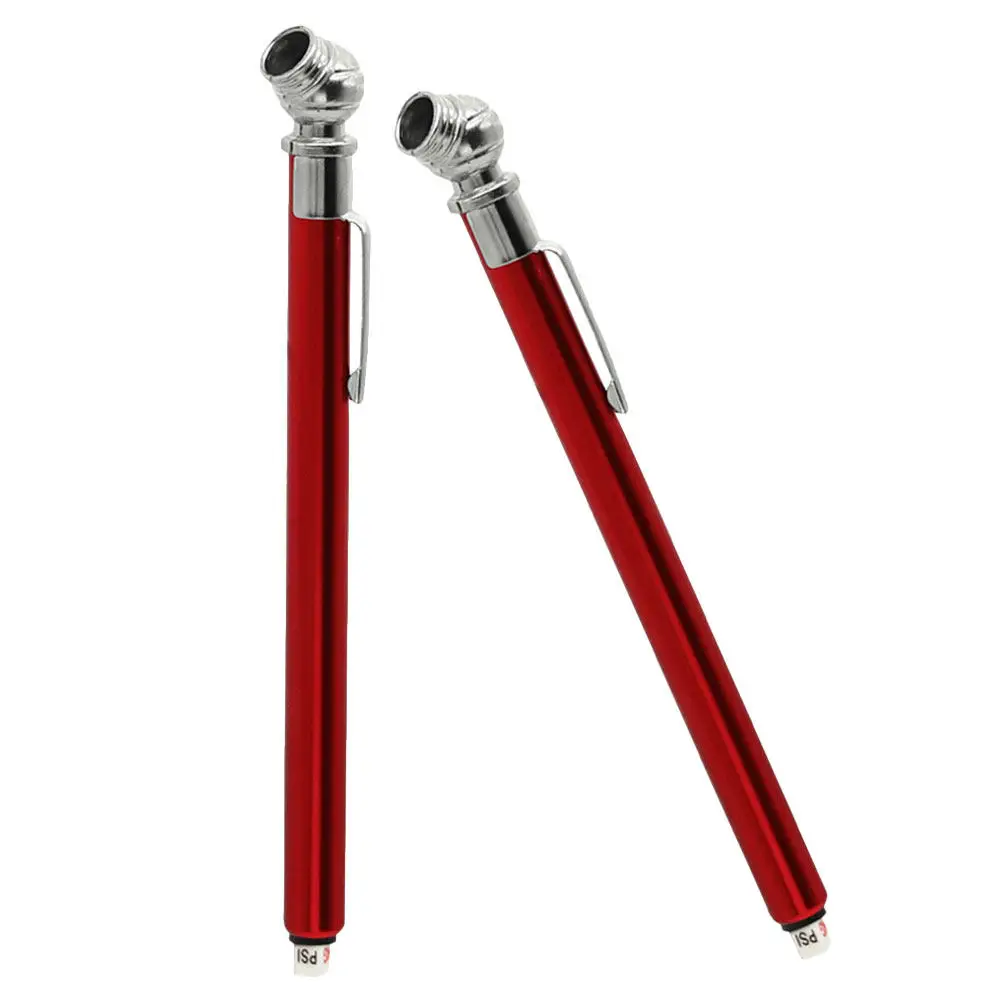 2Pcs Tire Pressure Gauge Pencil Style Compact Portable Mechanical Tire Pressure Tool for Car Bike Accurate Reading 10-120Psi