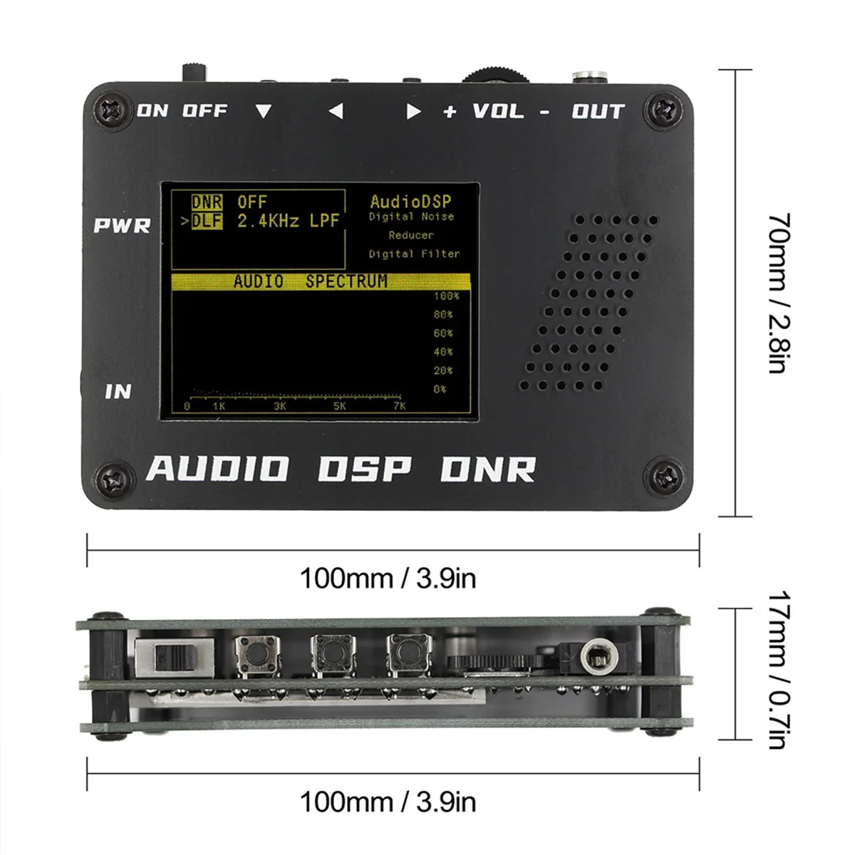 Audio DSP Noise Reducer DNR Digital Filter SSB Ham Radio YAESU ICOM + Speaker