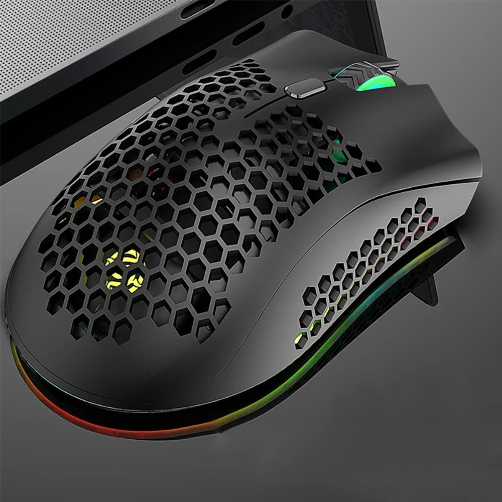 BM600 Rechargeable Gaming Mouse USB 2.4G Wireless RGB Light Ergonomics Gaming Mouse Desktop PC Computers Notebook Laptop Mouses