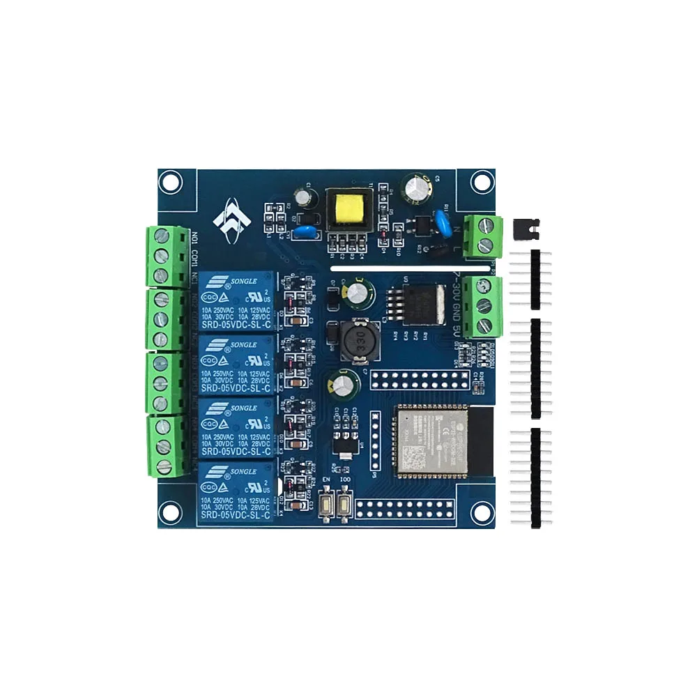 AC 90-250V/DC 7-30V/5V Power Supply ESP8266 ESP-12F WiFi Programmable Development Module 4 Channel Relay Board for  Arduino