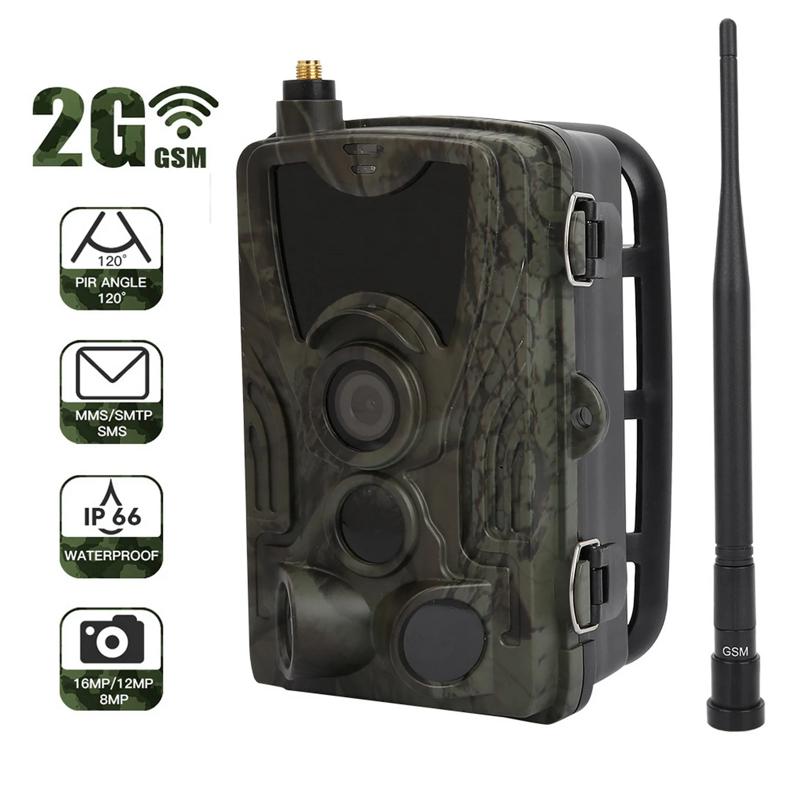 

Outdoor Waterproof Night Vision Hunting Trail Video Camera, Battery Powered, 0.3s Trigger Speed, 16MP, 1080P, 2G