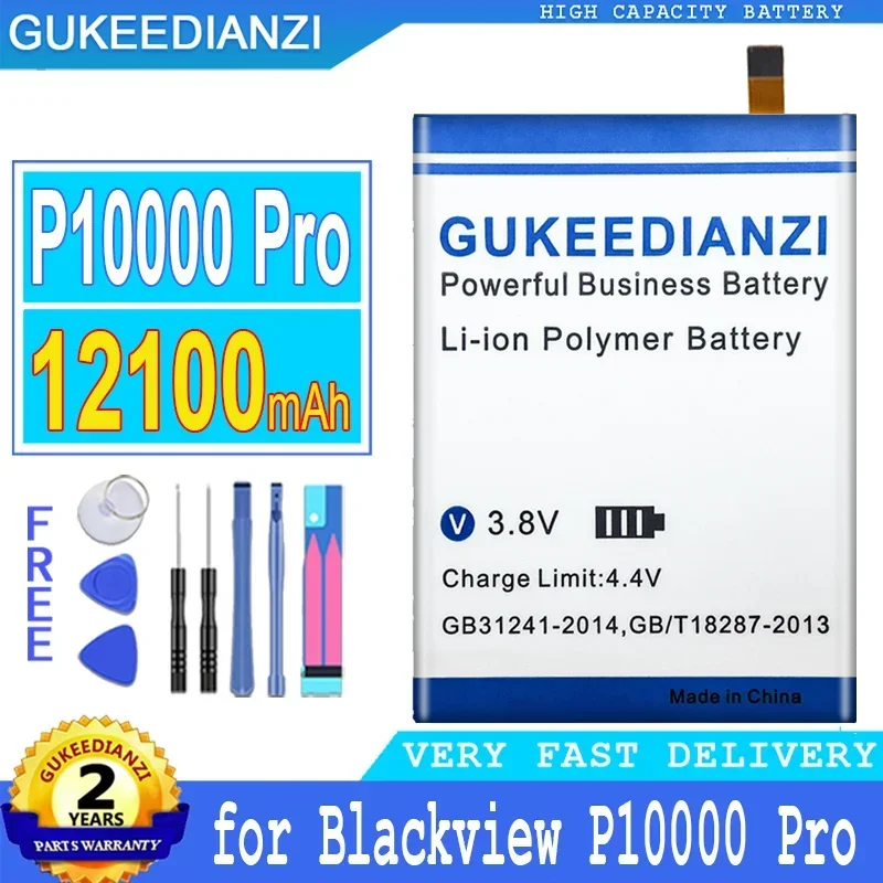 

GUKEEDIANZI Large Capacity Replacement Battery for Blackview P10000 Pro, P10000Pro, Big Power Bateria, Tools, 12100mAh