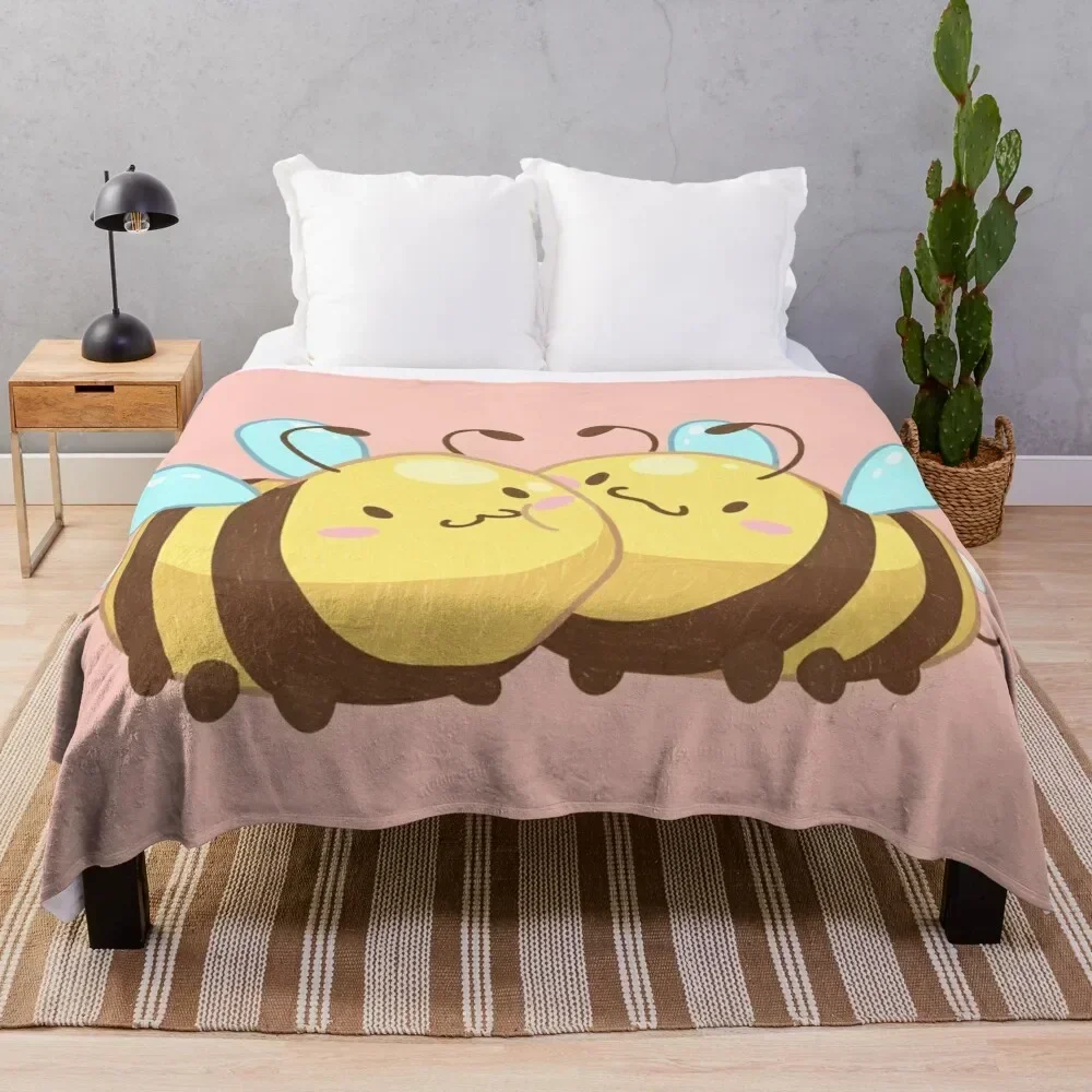 

2 Bee Loved Throw Blanket Decorative Soft Throw Blanket for Couch Sofa