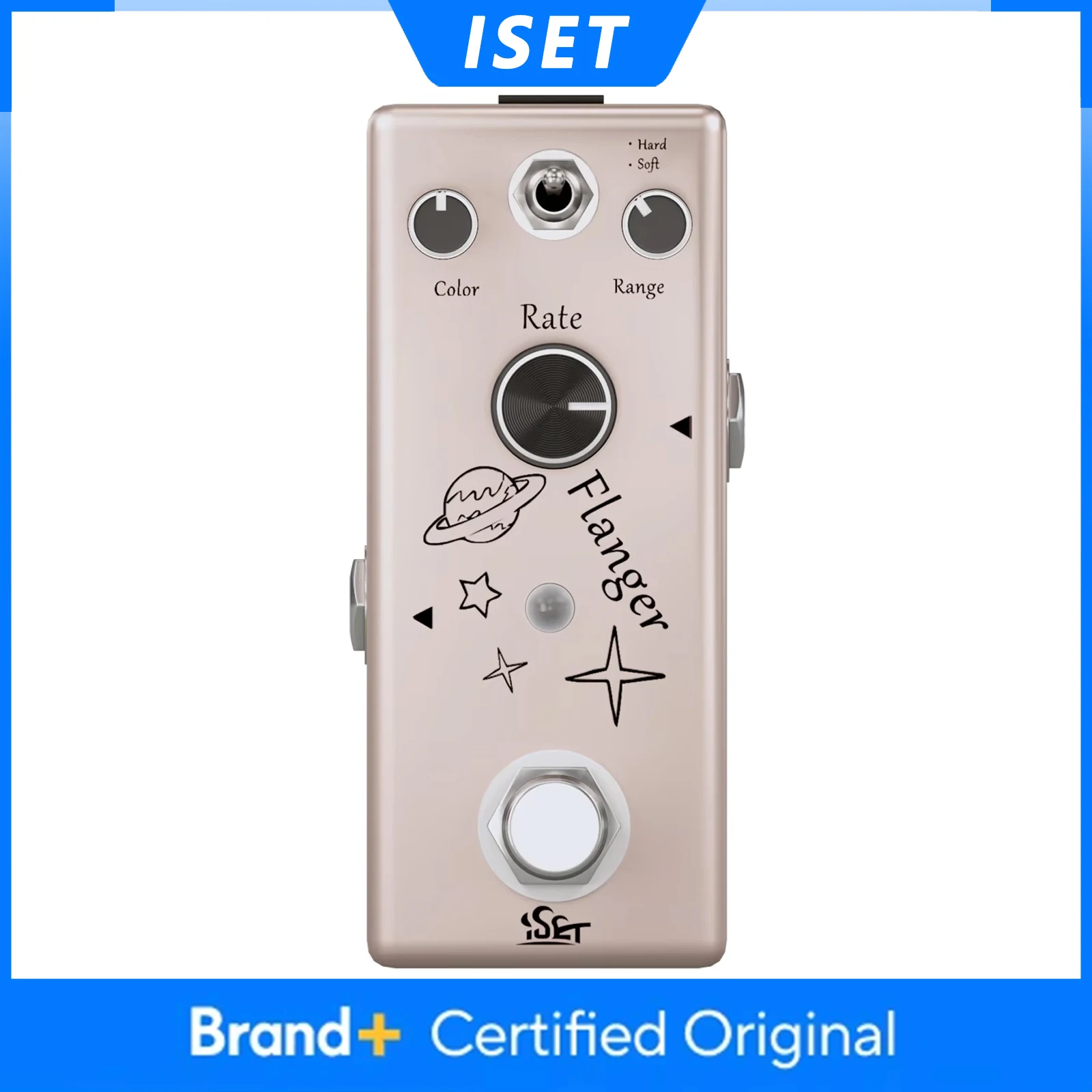

Гитарная педаль эффектов ISET PD-5 Analog Flanger, 2 режима (цвет/диапазон), True Bypass, металлический корпус, для электрогитары и бас-гитары