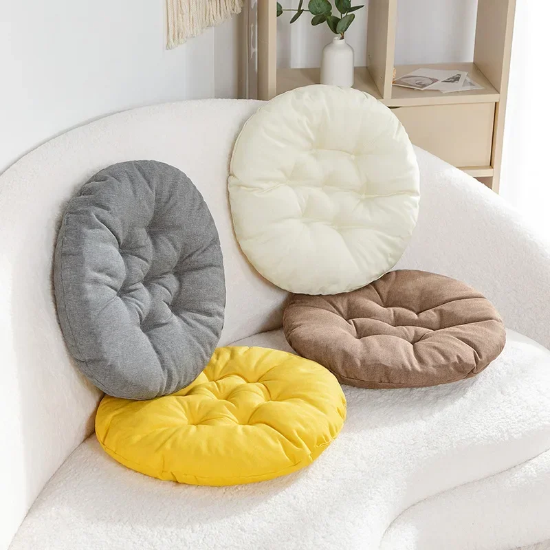 

Office Chair Cushion Thicken Round Linen Seat Cushions for Back Pain Home Decor Decorative Outdoor Garden Cushions for Sofa