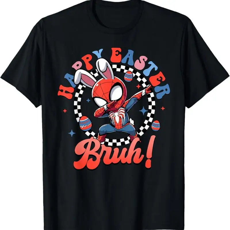 

Happy Easter Bruh Funny Spider Bunny For Children Boy T Shirt